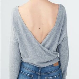 NWT Open back crop sweater.